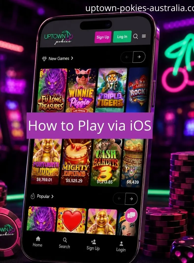 How to play Uptown Pokies via iOS