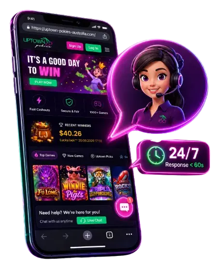 Uptown Pokies mobile access on smartphones